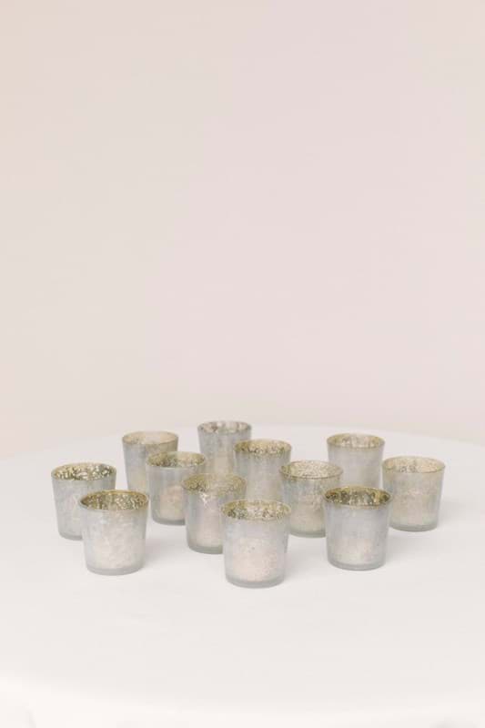 Picture of White Glass Votives (Set of 12)