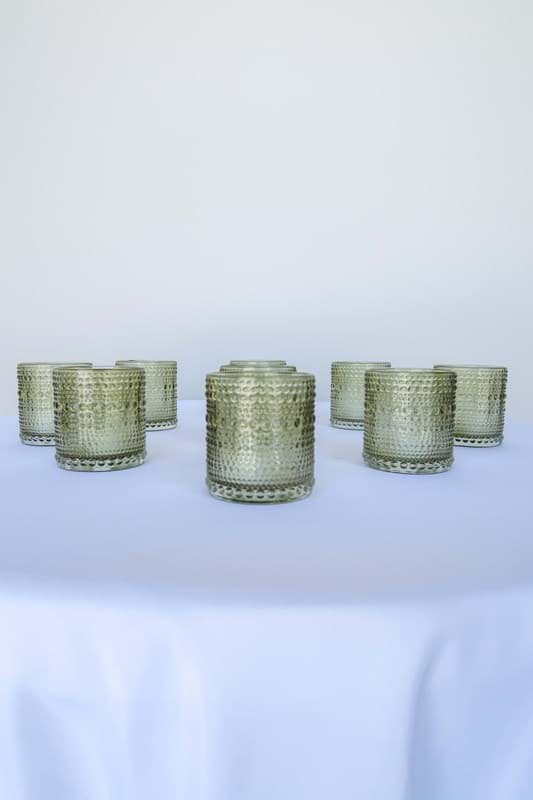 Picture of Green Glass Votives (Set of 9)