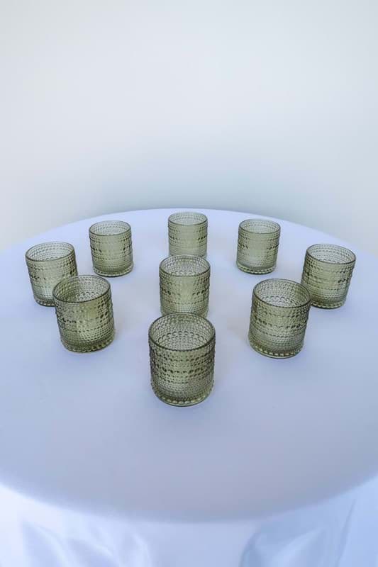Picture of Green Glass Votives (Set of 9)