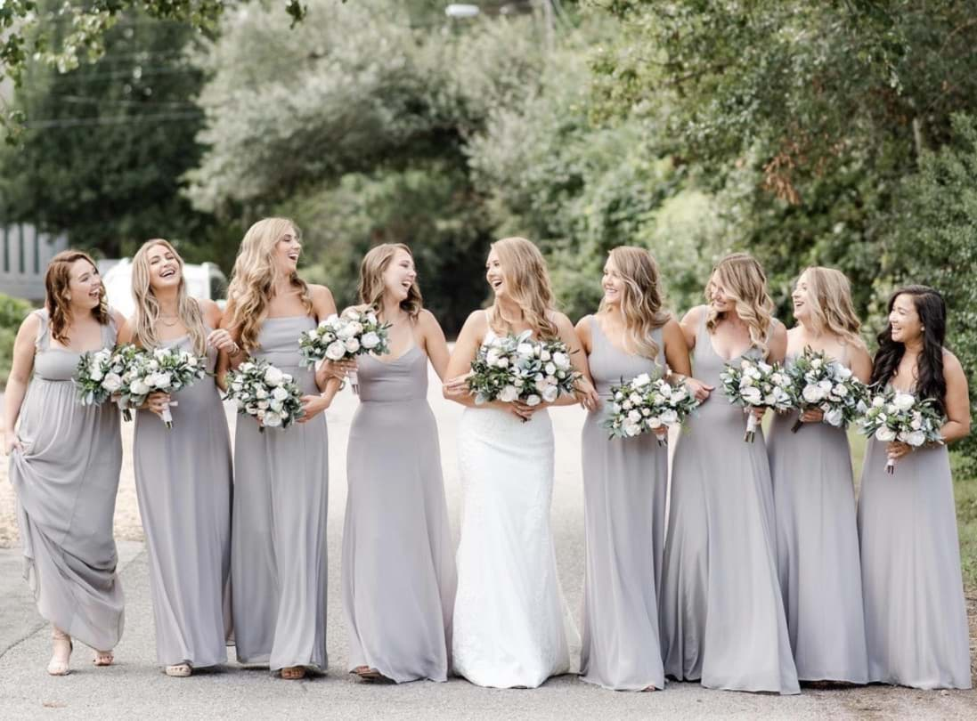 Dove grey hotsell bridesmaid dresses