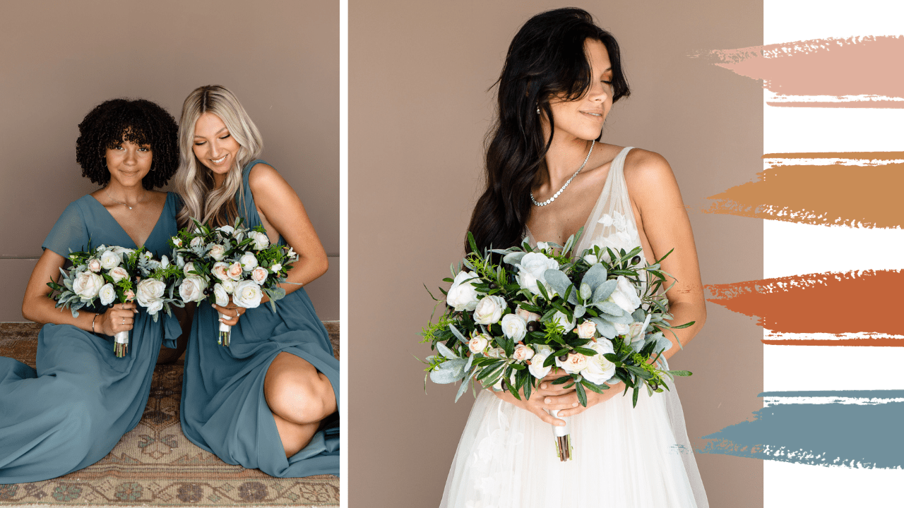 Moody Winter Wedding Colors in Silk Flowers — Silk Wedding Flowers