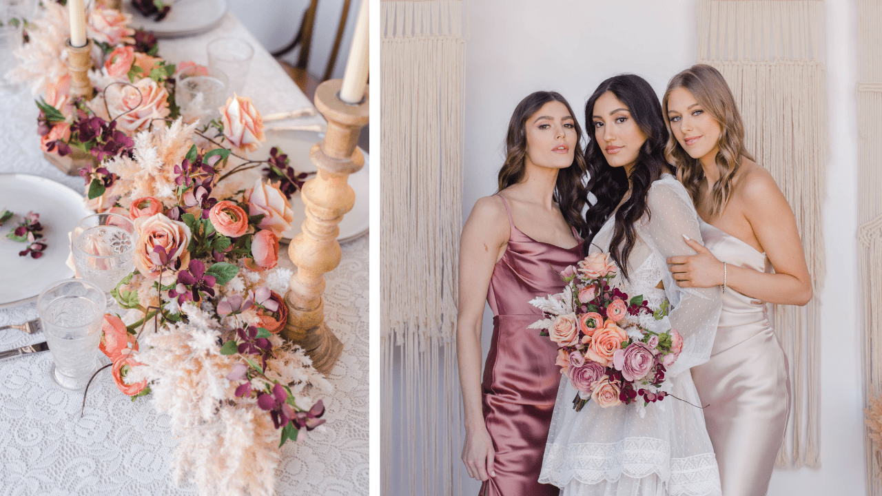 Terracotta and Pink Wedding Flowers: The Nina Collection by Something  Borrowed BloomsPremium Silk Flowers