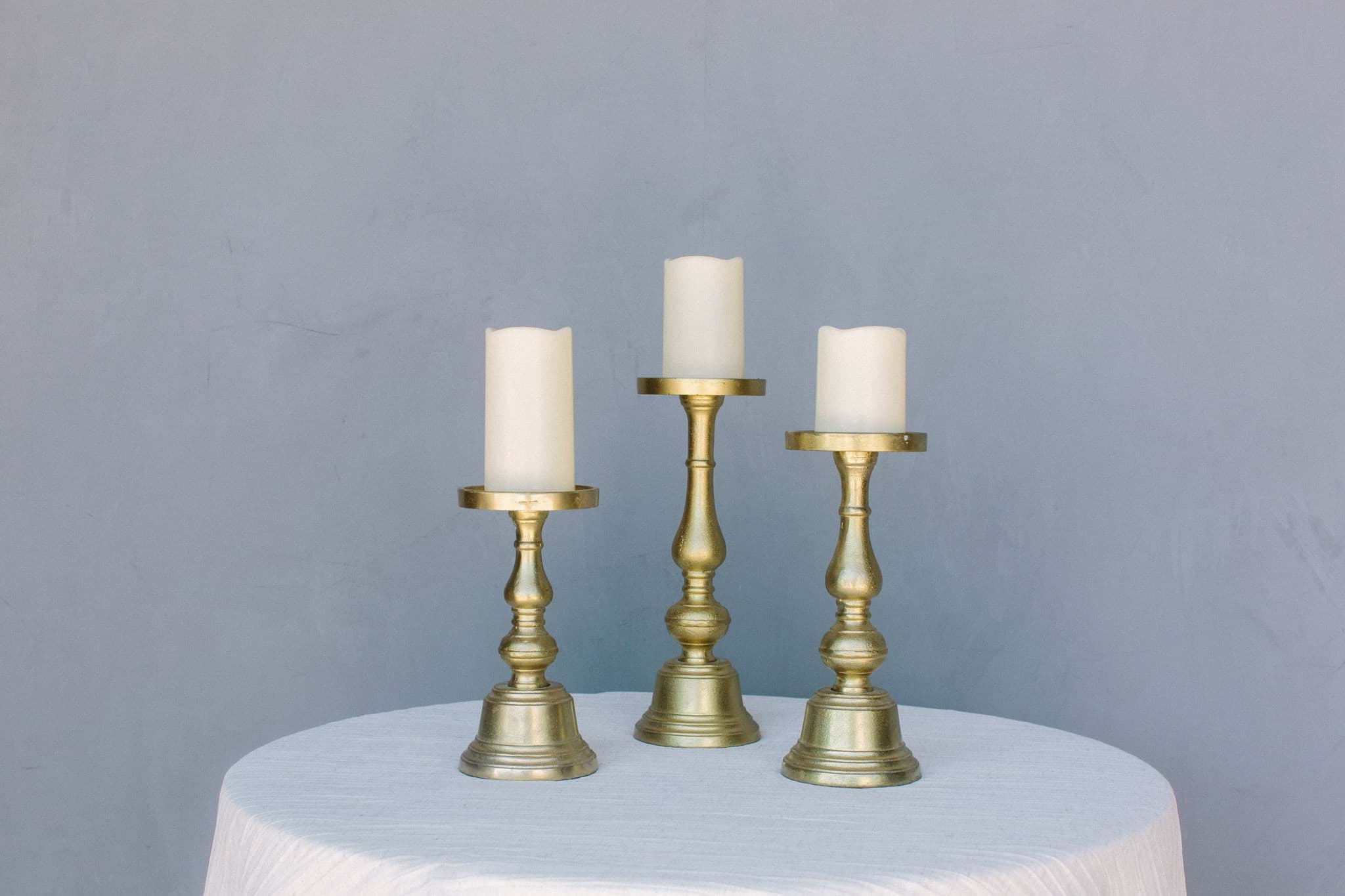 Picture of Premium Gold Candle Set of 3