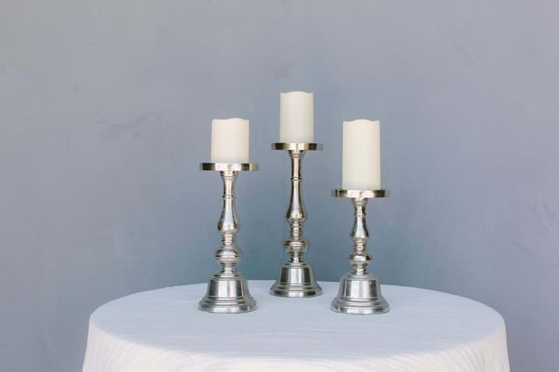Picture of Premium Silver Candle Set of 3