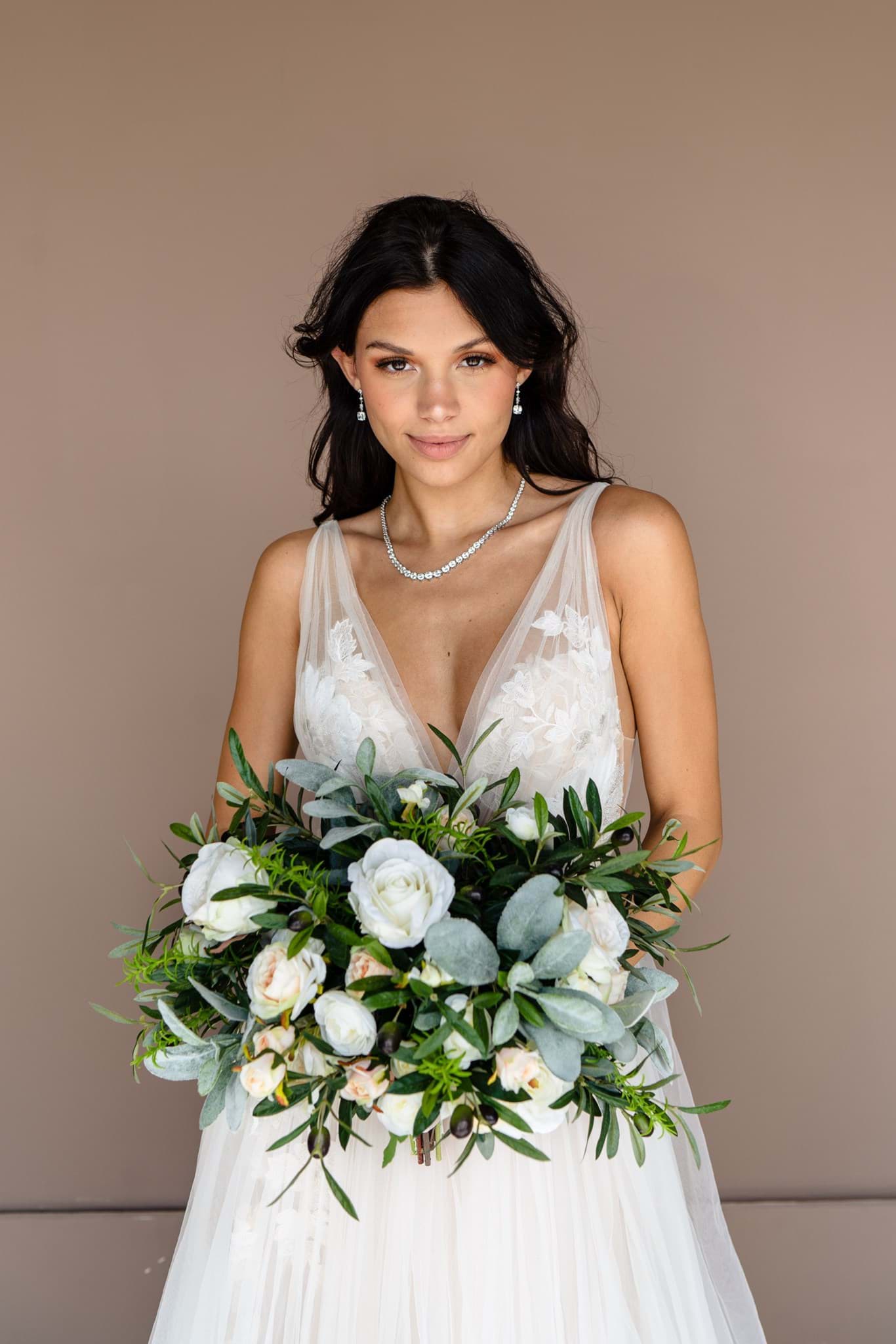 Faux White Rose and Ranunculus With Greenery: The Olivia Collection by ...