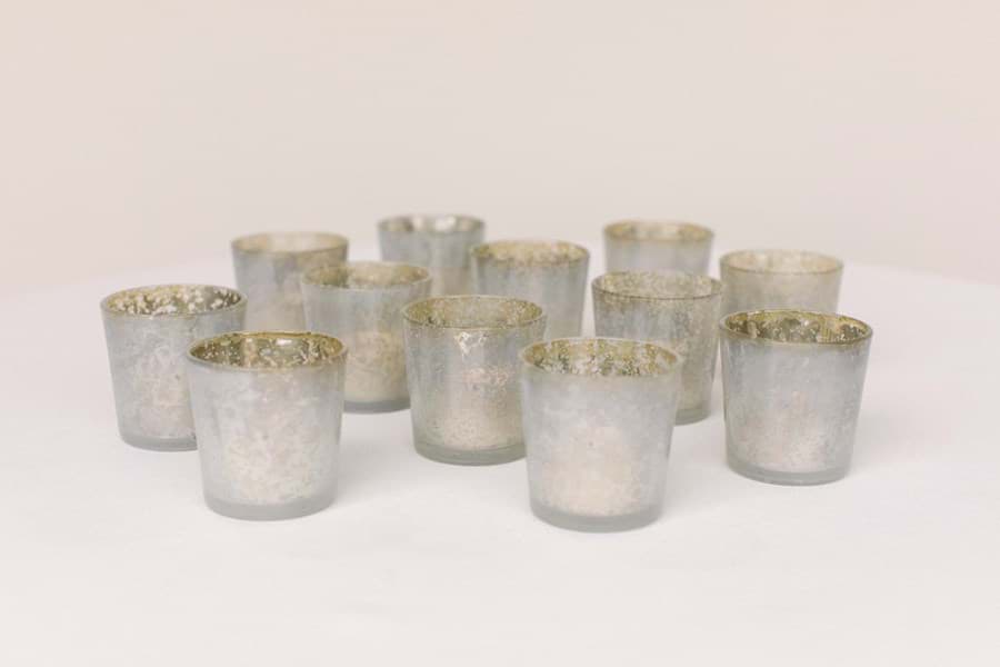 Picture of White Glass Votives (Set of 12)