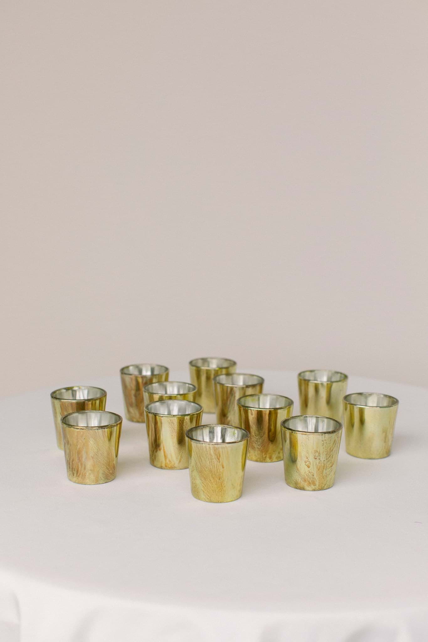 Picture of Gold Glass Votives (Set of 12)