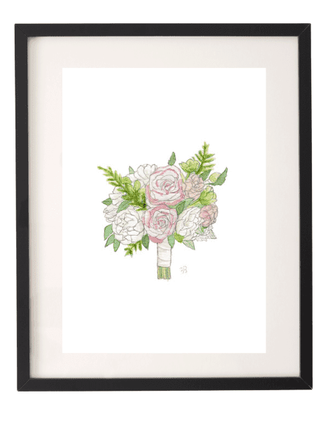 Picture of Cameron Hand-tied Watercolor Print