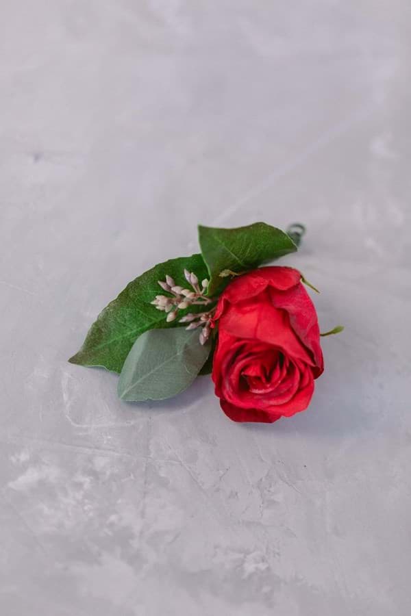 Picture of Kimpton Boutonniere (Red Rose)