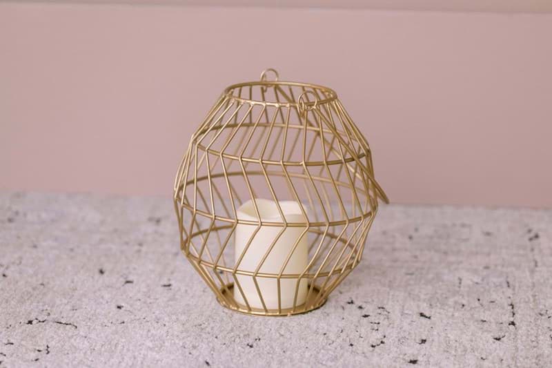 Picture of Gold Herringbone Lantern (Small)