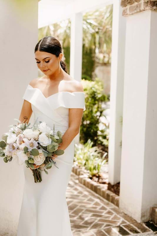 White Silk Roses and Peonies Bridal Bouquet | Something Borrowed