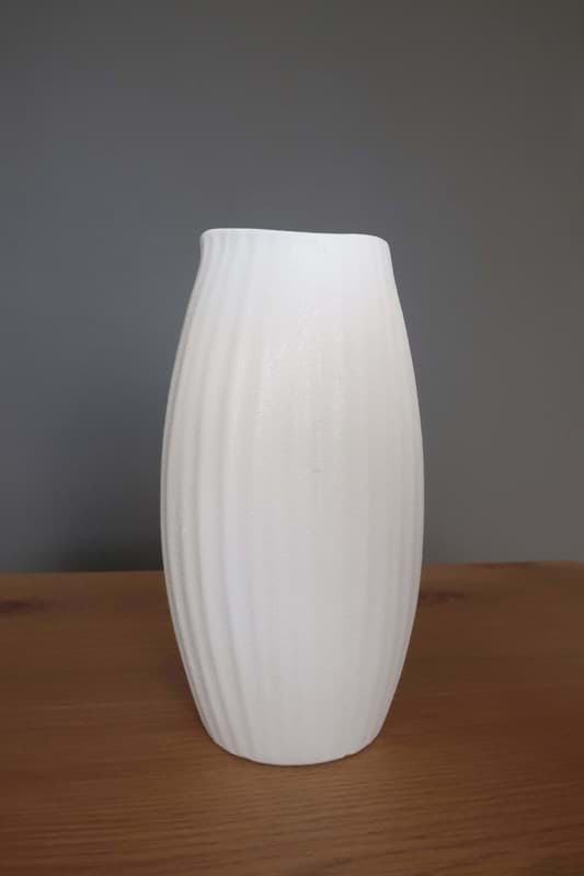 Picture of Ribbed White Vase