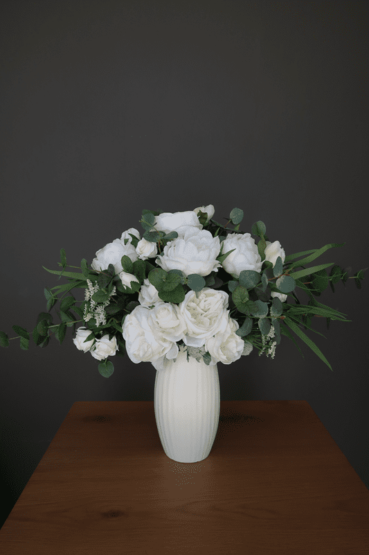 Picture of Ribbed White Vase