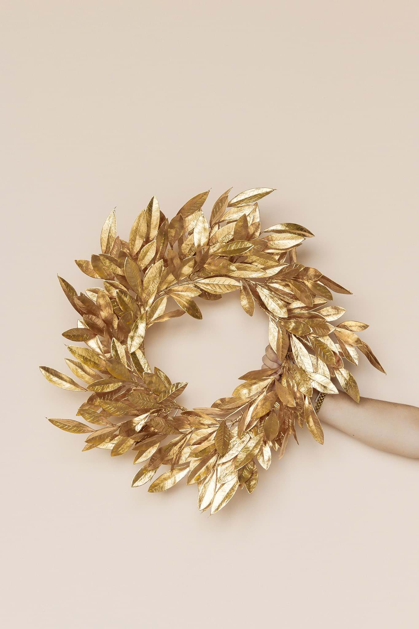 Picture of *Gold Bay Leaf Wreath