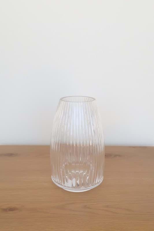 Picture of Ribbed Clear Glass Vase