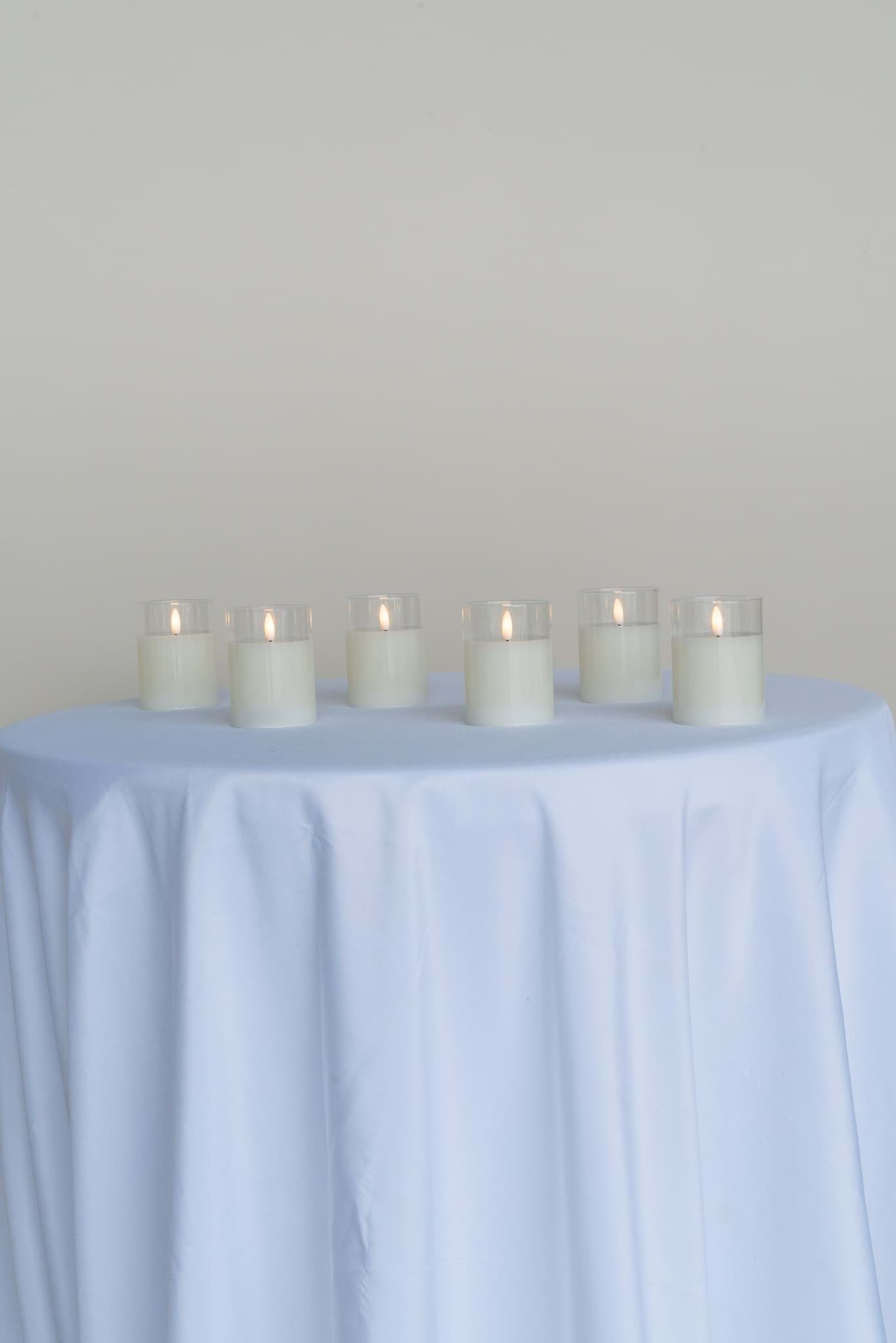 Picture of Small Glass Pillar Candle (Set of 6)