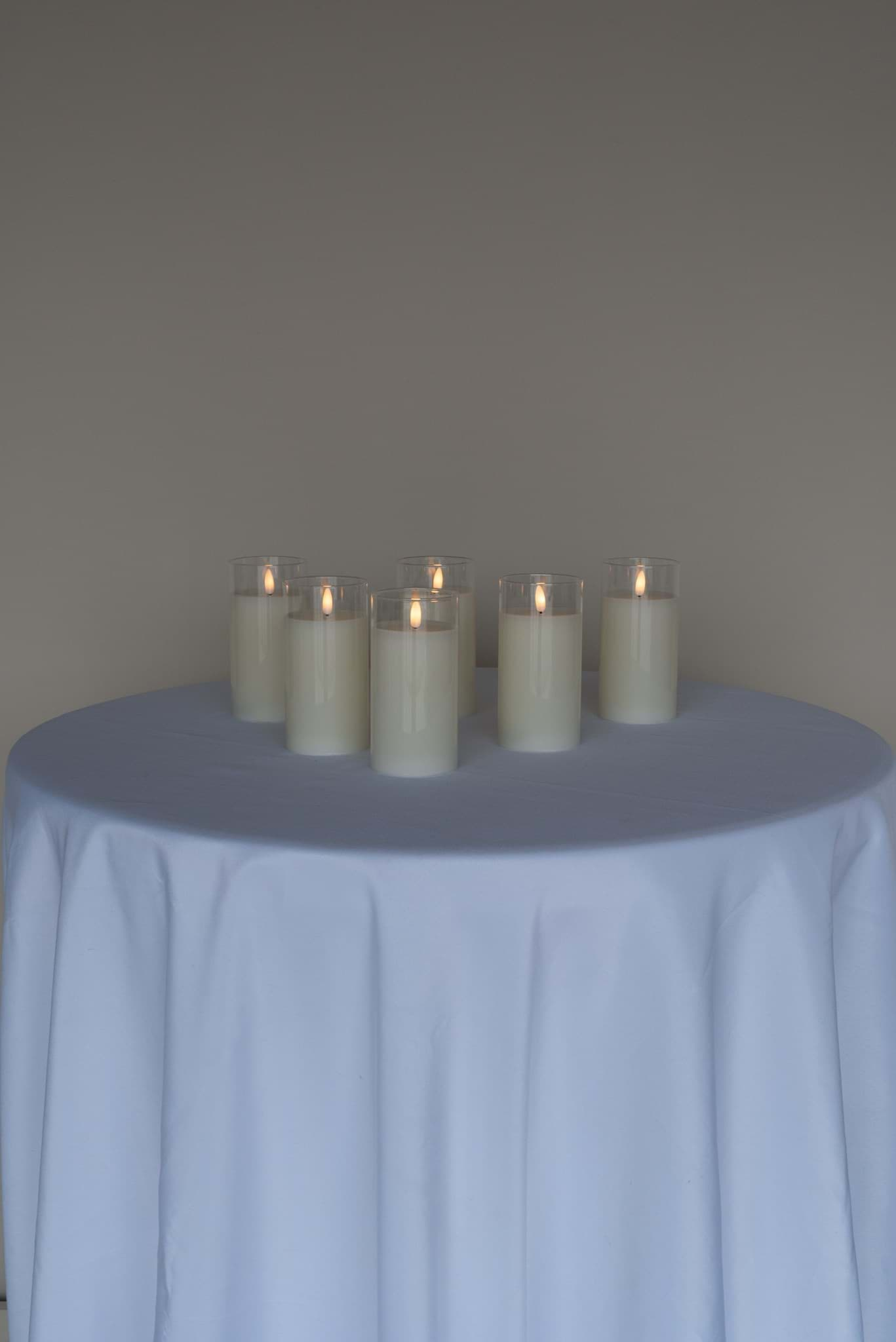 Picture of Large Glass Pillar Candle (Set of 6)