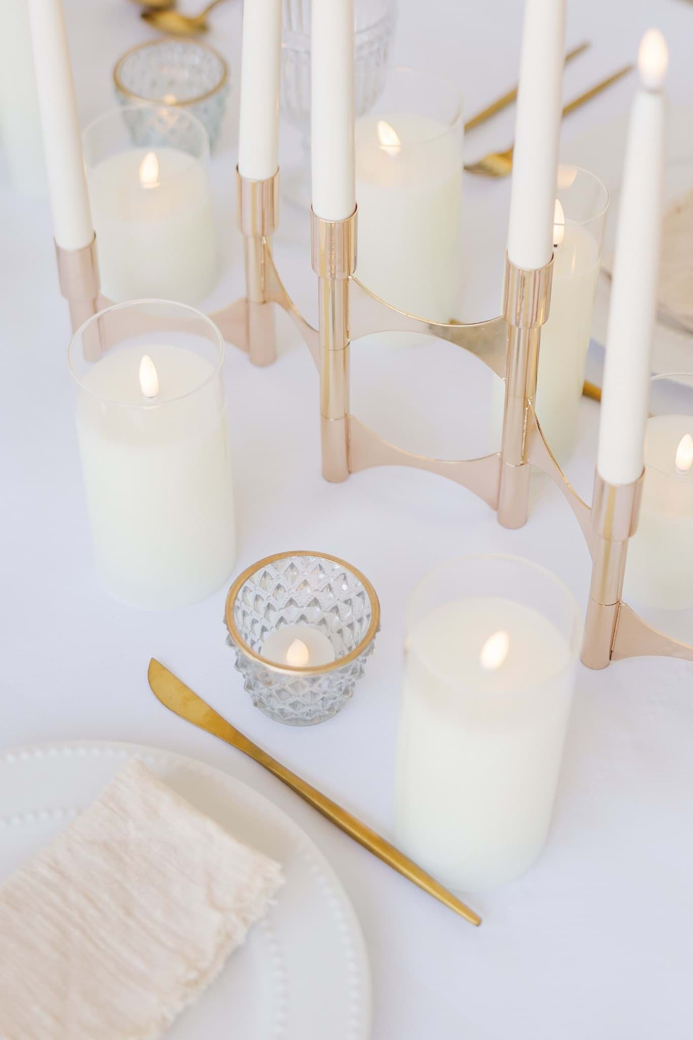 Picture of Small Glass Pillar Candle (Set of 6)