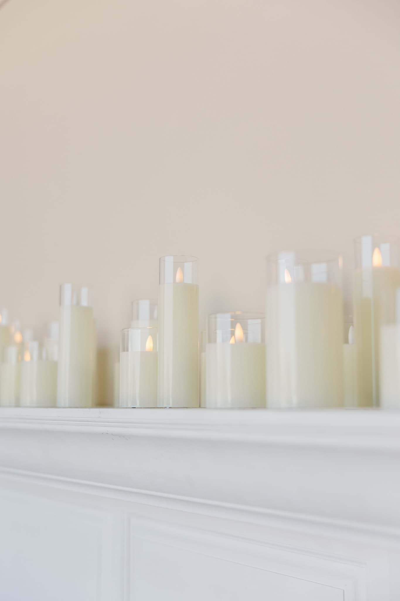 Picture of Small Glass Pillar Candle (Set of 6)