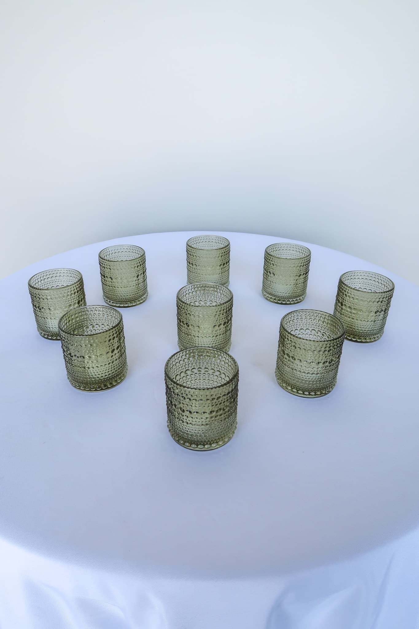 Picture of Green Glass Votives (Set of 9)